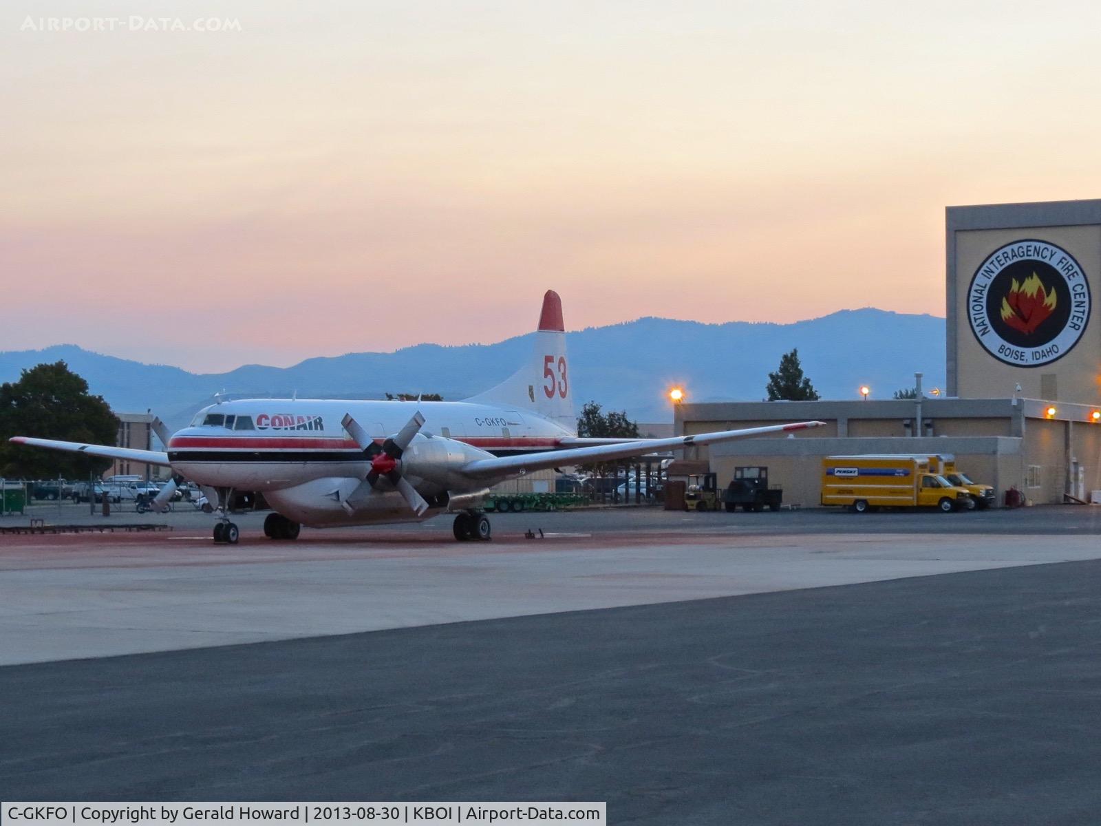 C-GKFO, 1953 Convair CV-580 C/N 78, Early morning on the NIFC ramp.