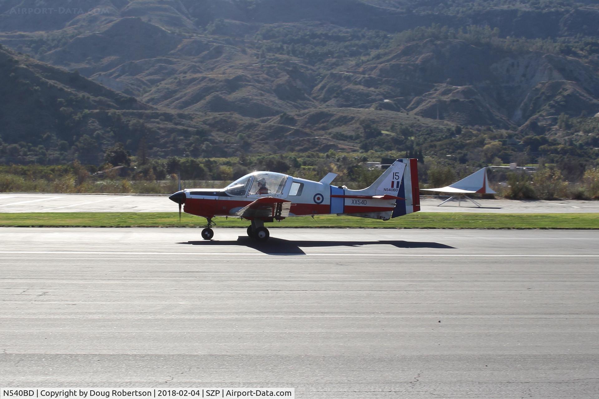 N540BD, 1973 Scottish Aviation Bulldog T.1 C/N BH120/232, 1973 Scottish Aviation BULLDOG Mdl 120/121, Lycoming O-540-A1B5D 200 Hp, landing roll Rwy 04