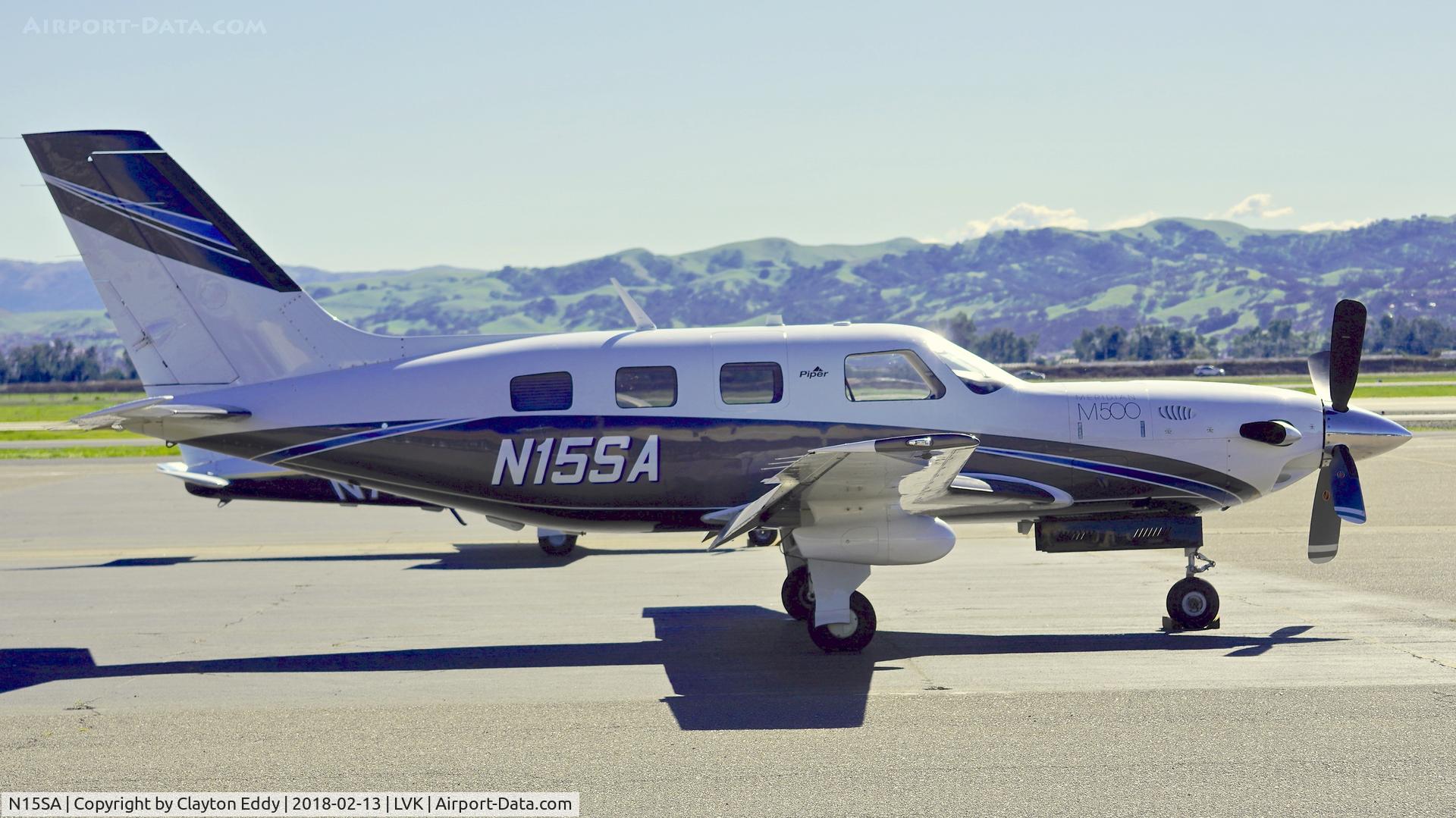 N15SA, 2015 Piper PA-46-500TP Malibu Meridian C/N 4697599, Livermore Airport California 2018.