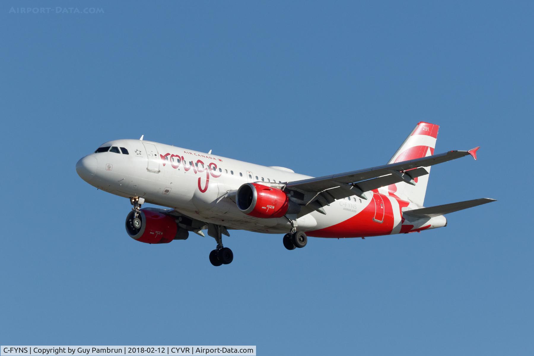 C-FYNS, 1997 Airbus A319-114 C/N 572, Landing