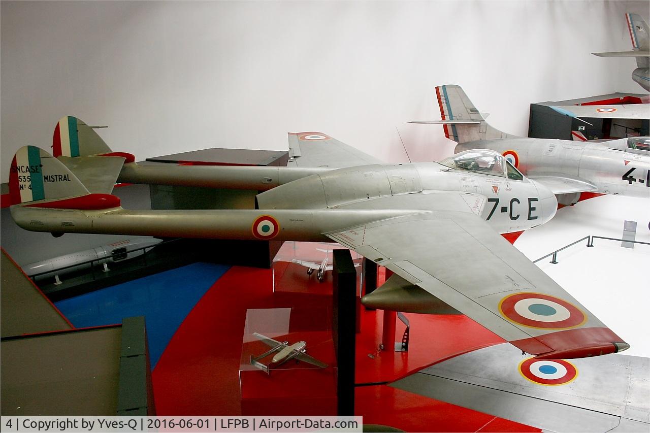 4, Sud-Est SE-535 Mistral C/N 4, Sud-Est SE-535 Mistral, Exibited at Air & Space Museum Paris-Le Bourget (LFPB)