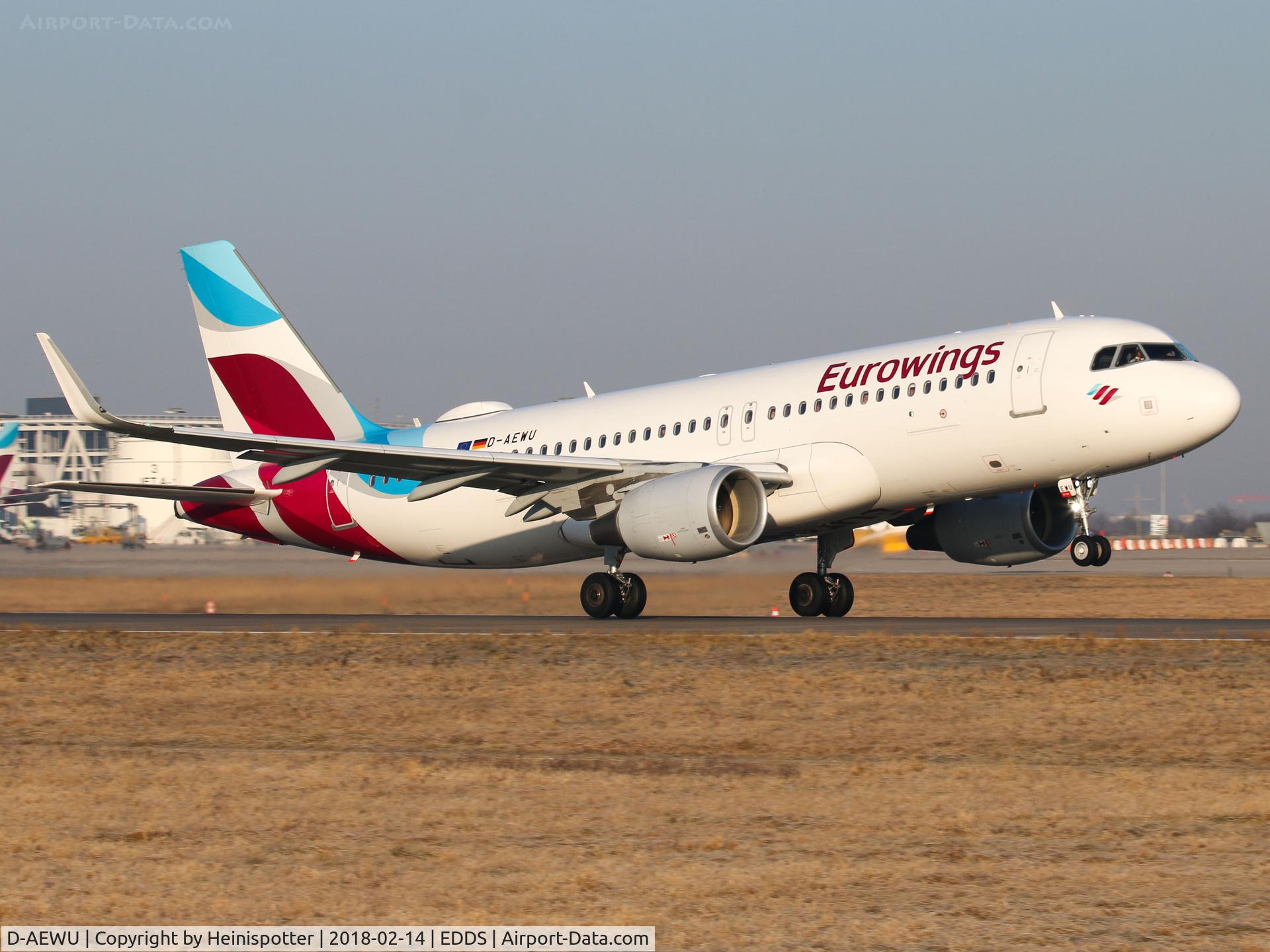 D-AEWU, 2017 Airbus A320-214 C/N 7513, D-AEWU at Stuttgart Airport.