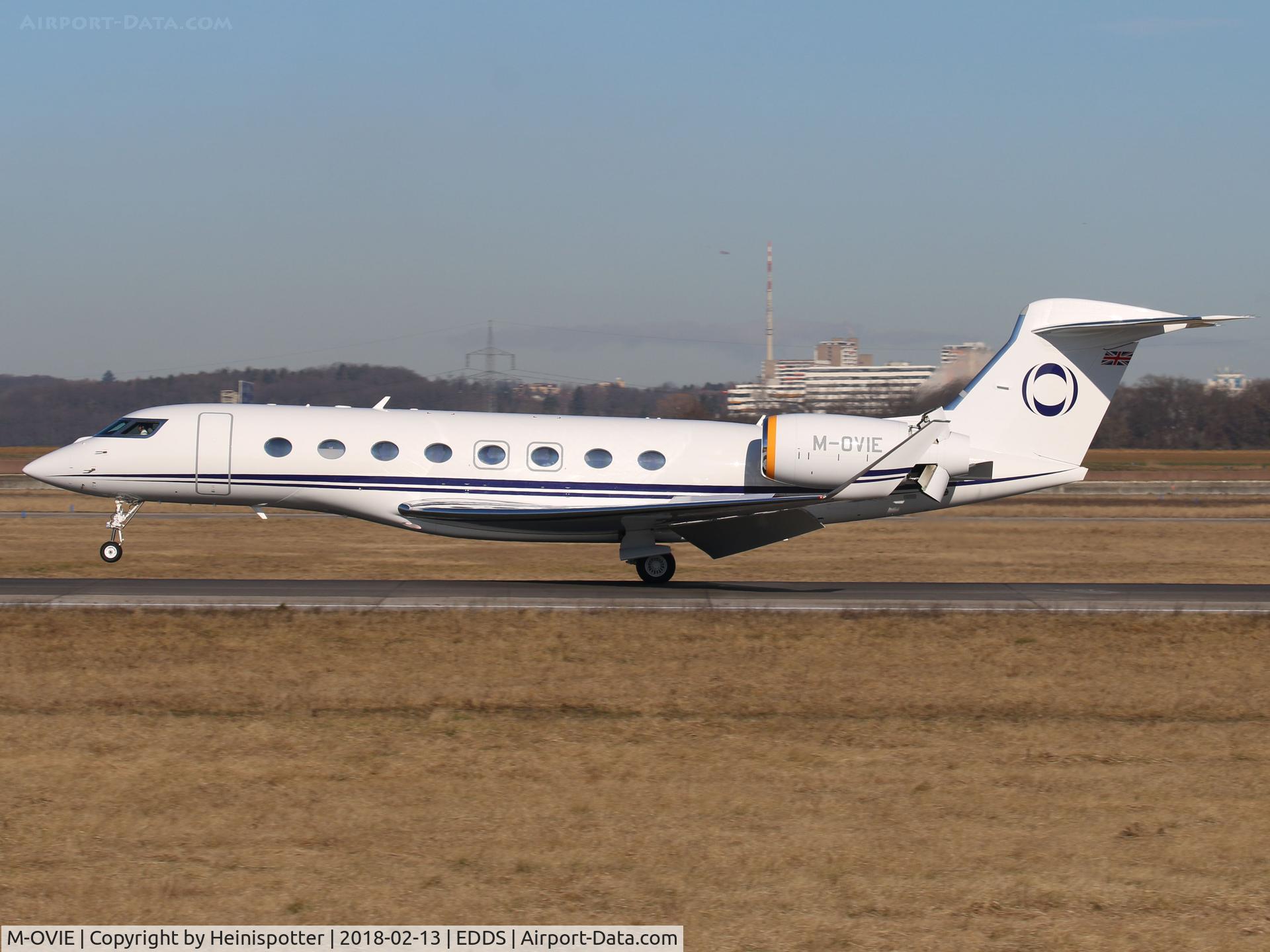 M-OVIE, 2016 Gulfstream Aerospace G650 (G-VI) C/N 6247, M-OVIE at Stuttgart Airport.