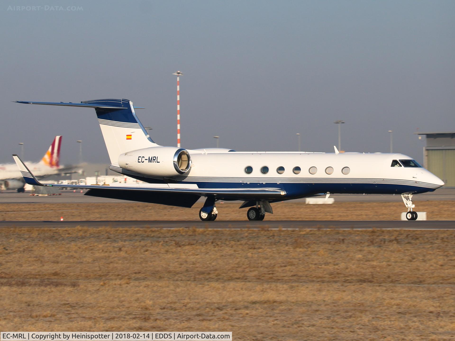 EC-MRL, 2017 Gulfstream Aerospace G550 C/N 5557, EC-MRL at Stuttgart Airport.