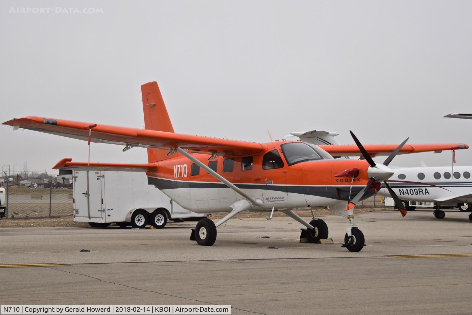 N710, 2009 Quest Kodiak 100 C/N 100-0021, Parked on the south GA ramp.
