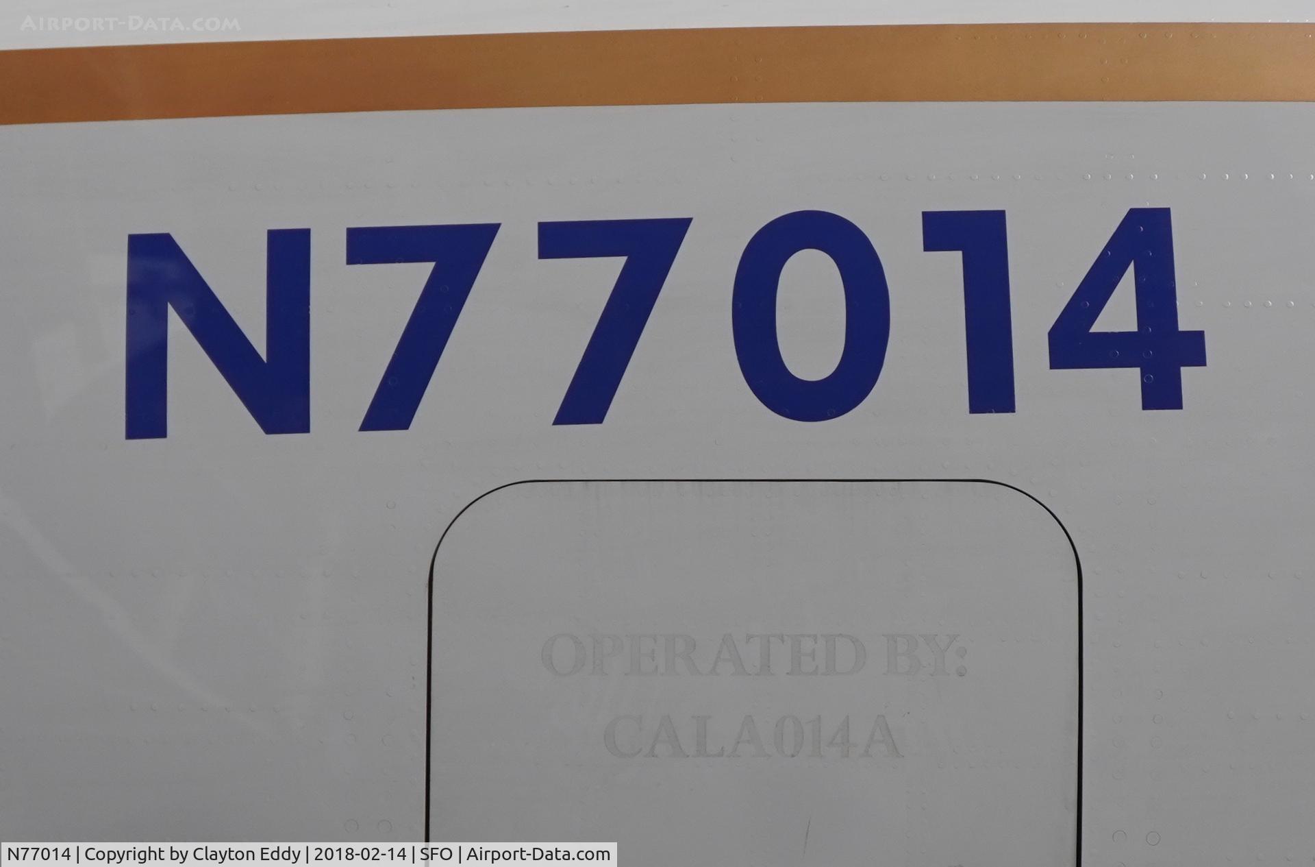 N77014, 1999 Boeing 777-224 C/N 29862, San Francisco Airport 2018.