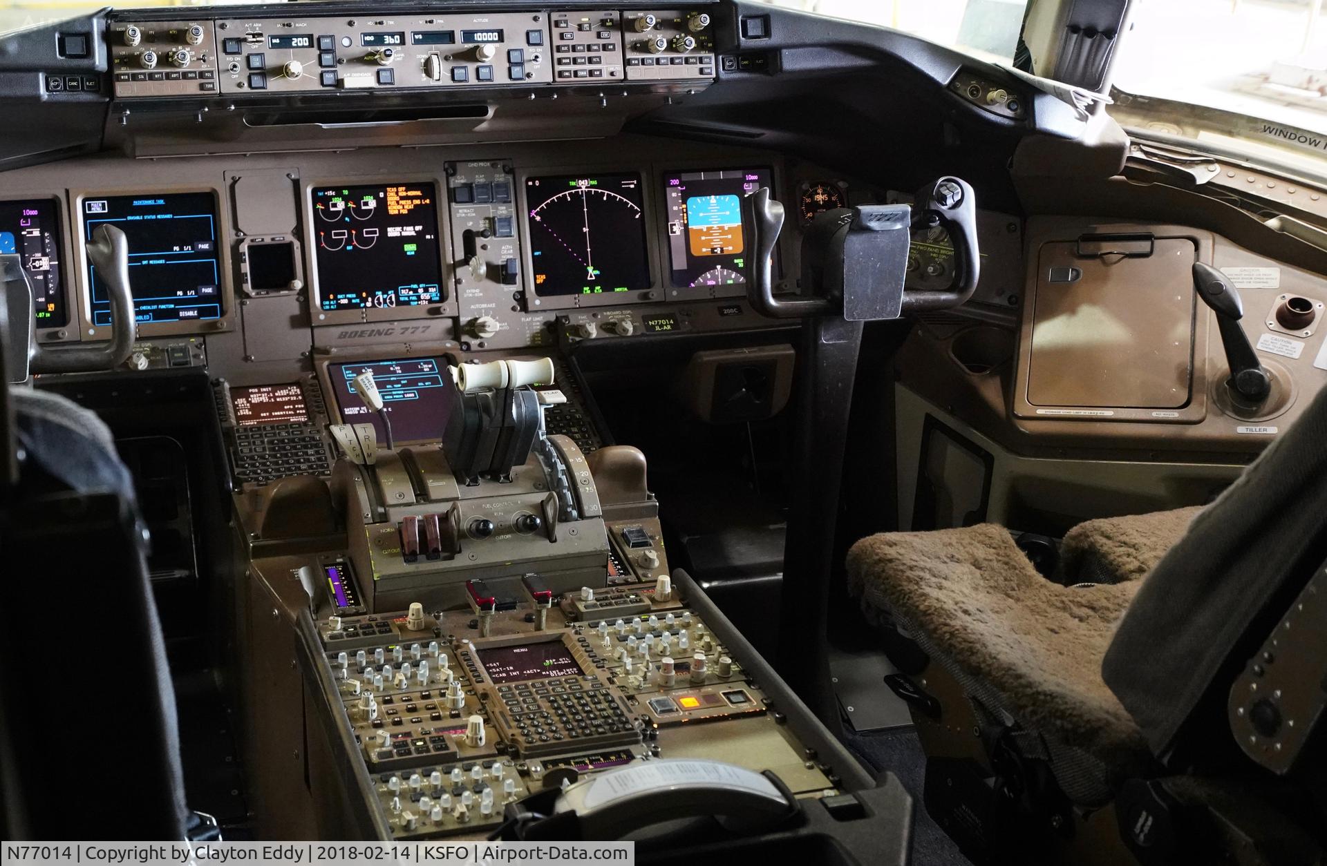N77014, 1999 Boeing 777-224 C/N 29862, San Francisco Airport 2018.