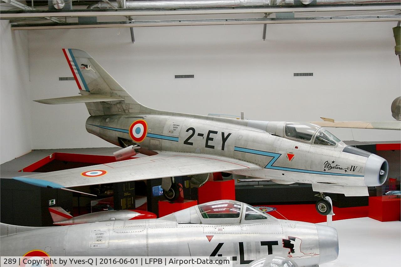 289, Dassault MD-454 Mystere IVA C/N 105, Dassault MD-454 Mystere IVA, Air & Space Museum Paris-Le Bourget Airport (LFPB-LBG)