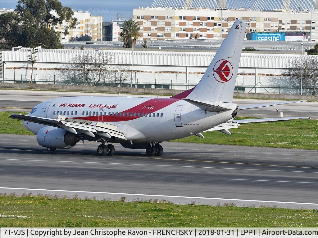 7T-VJS, 2002 Boeing 737-6D6 C/N 30210, landing from Alger