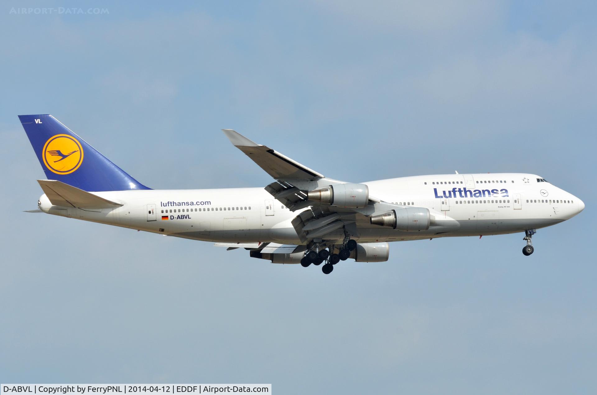 D-ABVL, 1992 Boeing 747-430 C/N 26425, Arrival of LH B744. Arcraft wfu Sept 2015 and stored in Tulsa, OK.