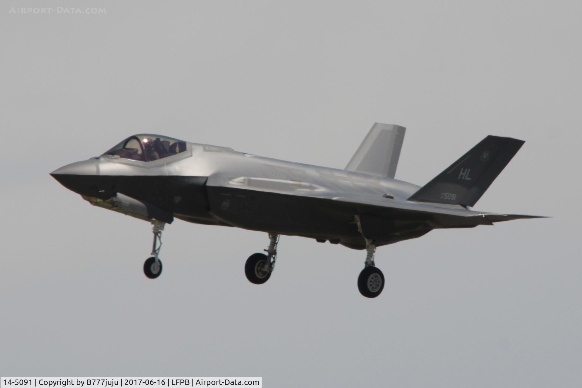 14-5091, 2016 Lockheed Martin F-35A Lightning II C/N AF-92, on training for SIAE 2017