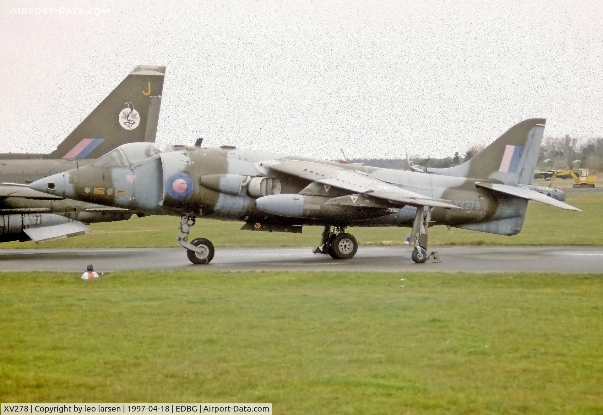 XV278, 1966 Hawker Siddeley Harrier GR.1 C/N Not found XV278, Gatow museum 18.4.97