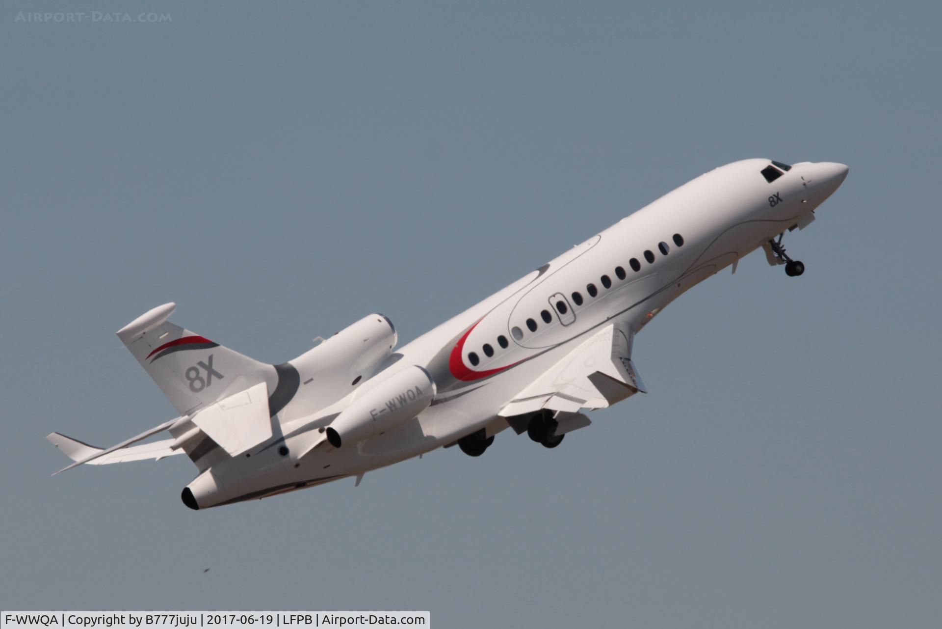 F-WWQA, 2014 Dassault Falcon 8X C/N 401, on display at SIAE 2017