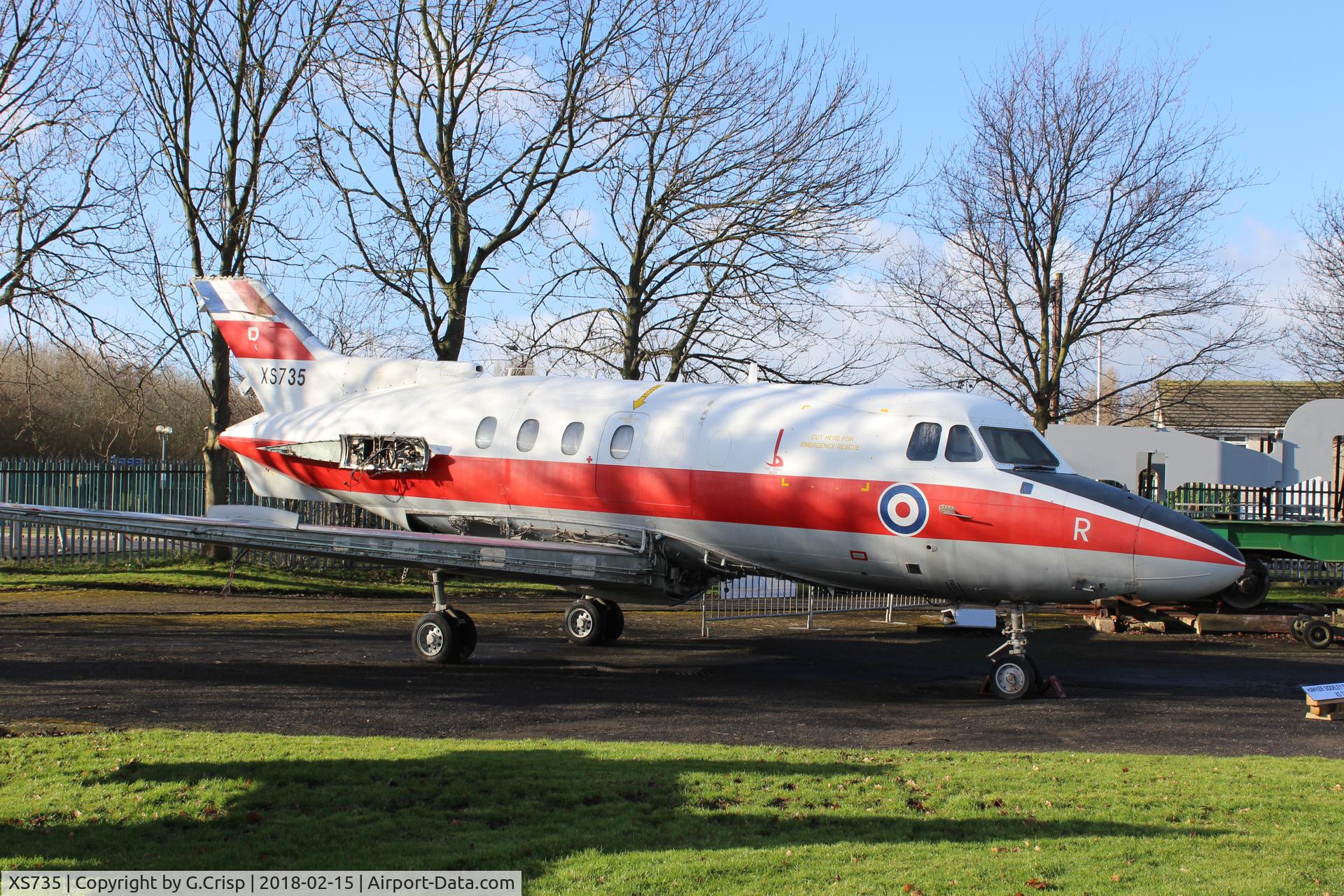 XS735, 1966 Hawker Siddeley HS.125 Dominie T.1 C/N 25071, South Yorkshire Aircraft Musuum, Doncaster UK