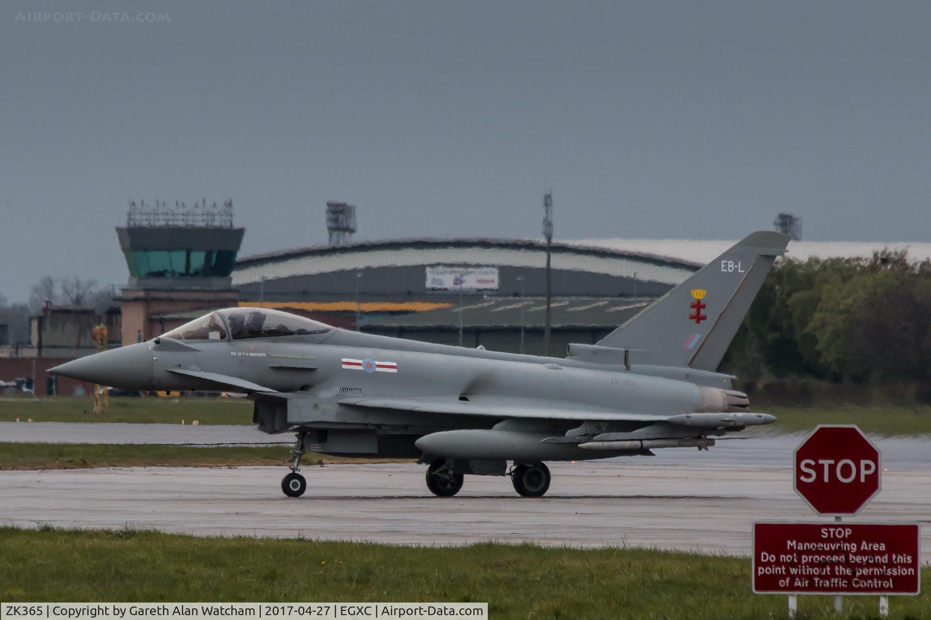 ZK365, 2016 Eurofighter EF-2000 Typhoon FGR4 C/N BS126/452, Typhoon ZK365 having just Landed at RAF Coningsby