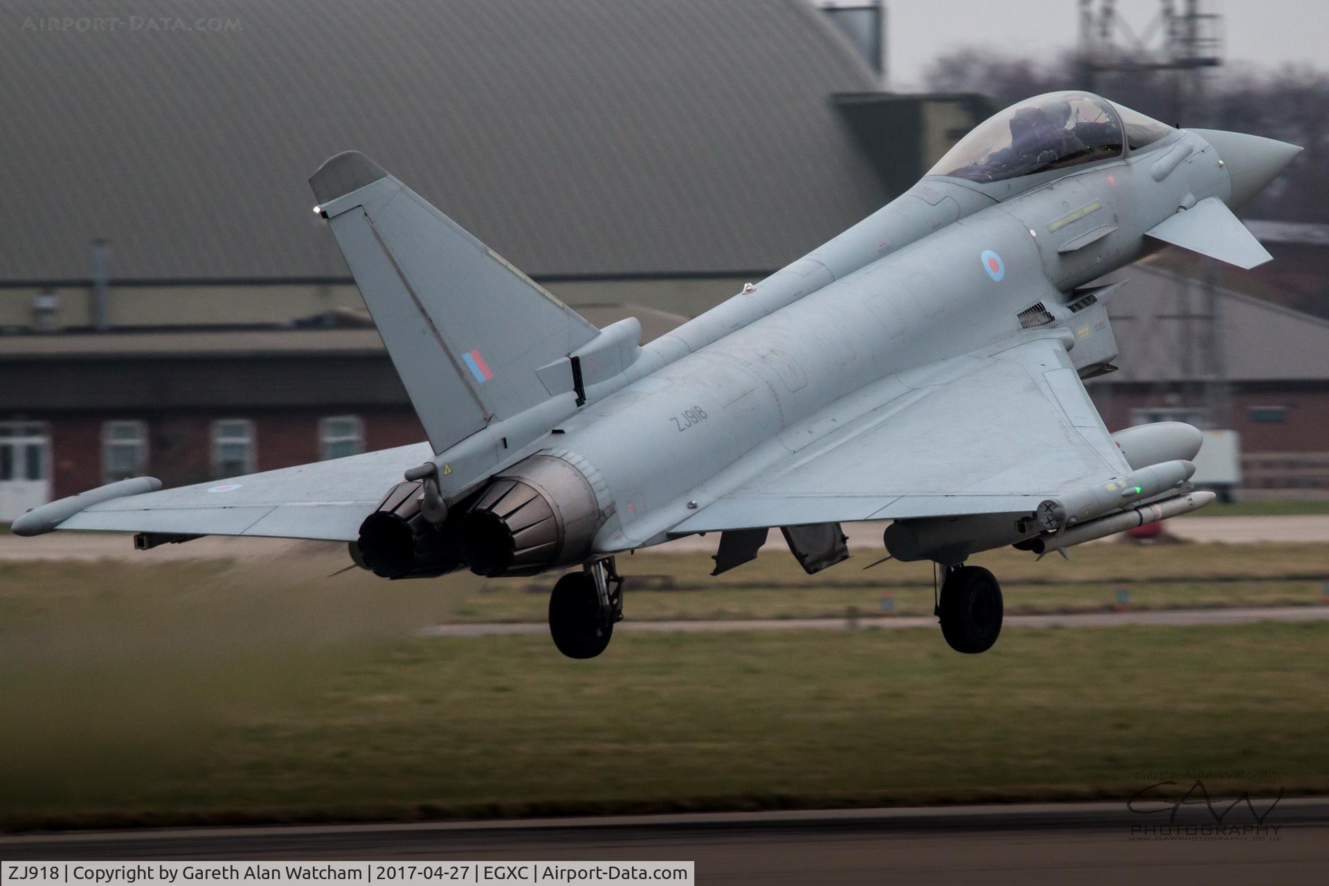 ZJ918, 2005 Eurofighter EF-2000 Typhoon FGR4 C/N 0062/BS009, Landing at RAF Coningsby