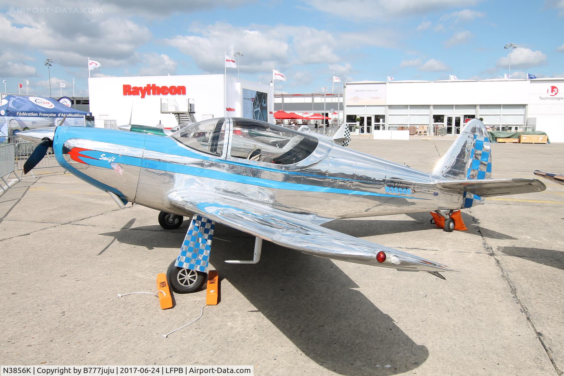 N3856K, 1948 Temco GC-1B Swift C/N 3556, on display at SIAE 2017