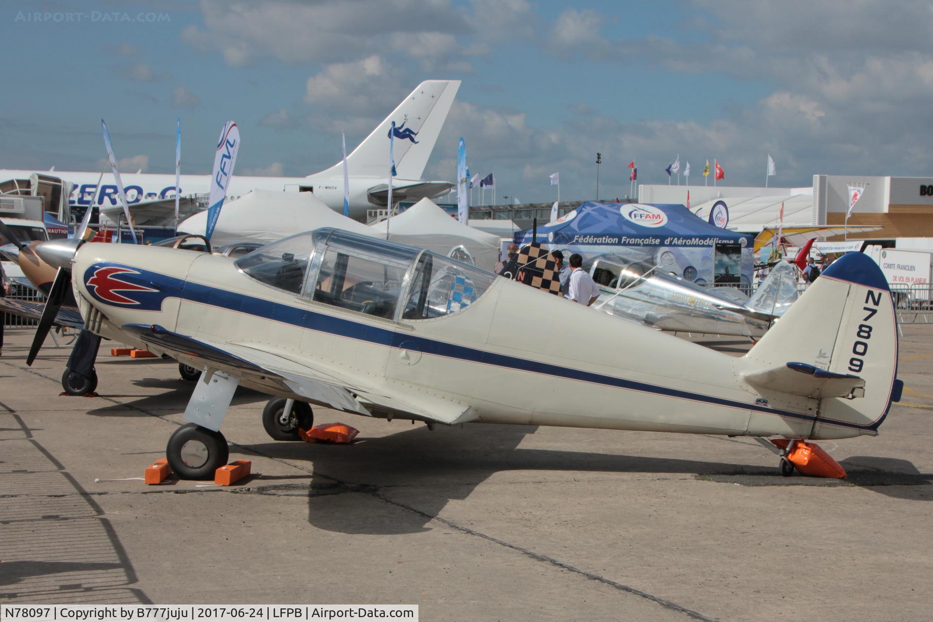 N78097, 1946 Universal Globe GC-1B Swift C/N 2097, on display at SIAE 2017