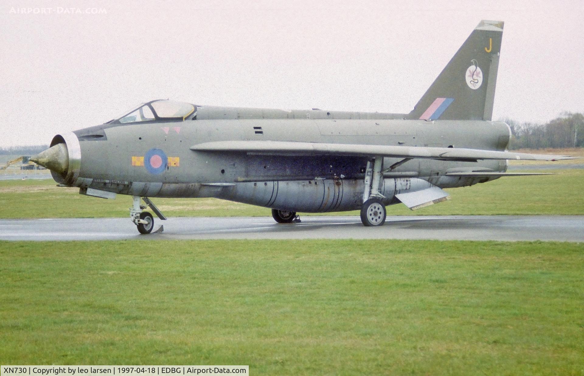 XN730, English Electric Lightning F.2A C/N 95107, Berlin-Gatow museum 18.4.1997