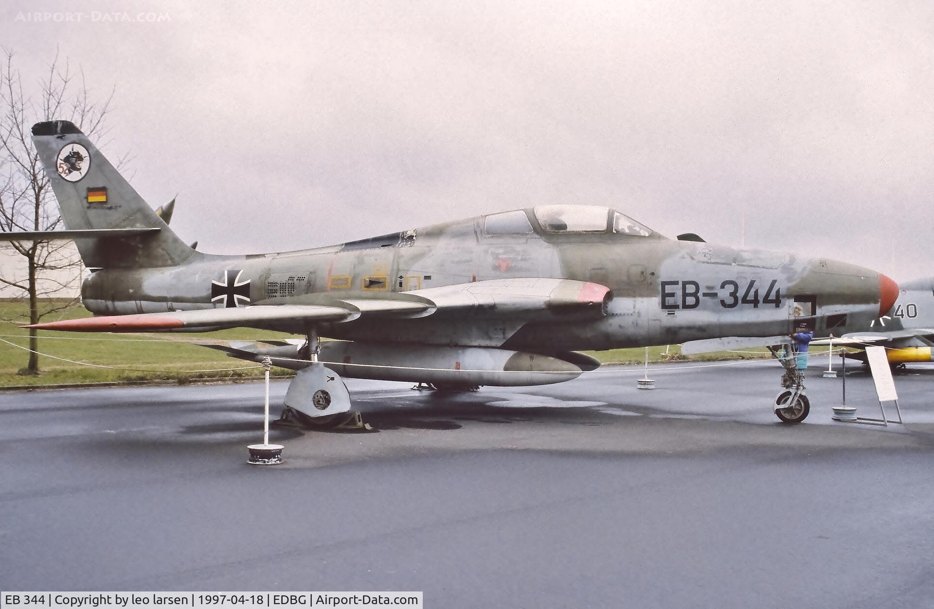 EB 344, 1955 Republic RF-84F Thunderflash C/N 52-7346, Berlin-Gatow museum 18.4.1997