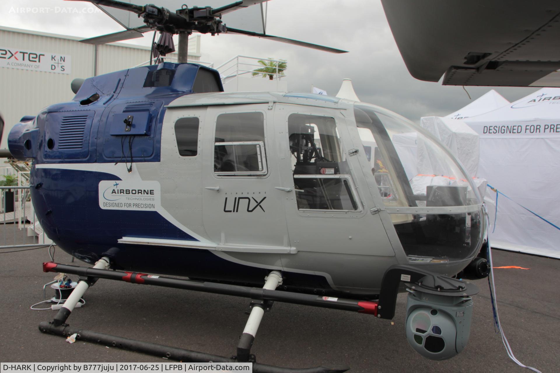 D-HARK, 1987 MBB Bo-105S C/N S-775, on display at SIAE 2017