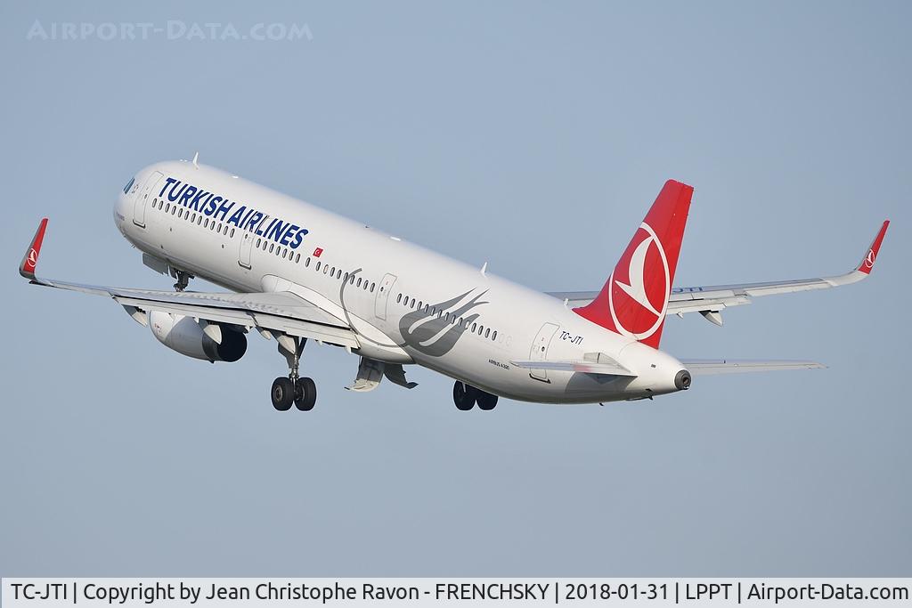 TC-JTI, 2016 Airbus A321-231 C/N 7089, take off runway 03