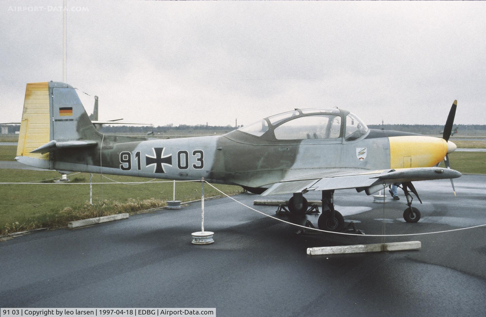 91 03, Focke-Wulf FWP-149D C/N 124, Berlin-Gatow museum 18.4.1997