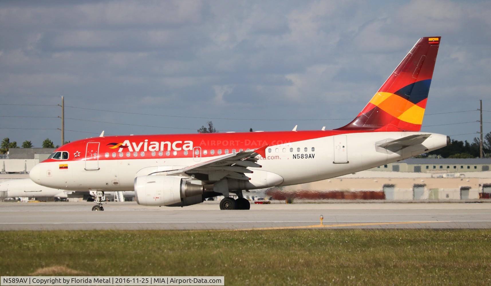 N589AV, 2005 Airbus A318-111 C/N 2575, Avianca