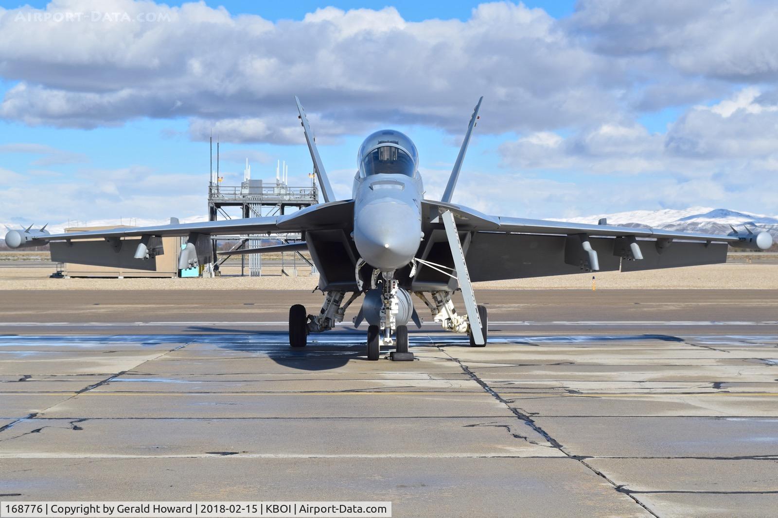 168776, Boeing EA-18G Growler C/N G-90, Parked on the south GA ramp.  VAQ-131 “Lancers”, CVN-77, USS George H.W. Bush.