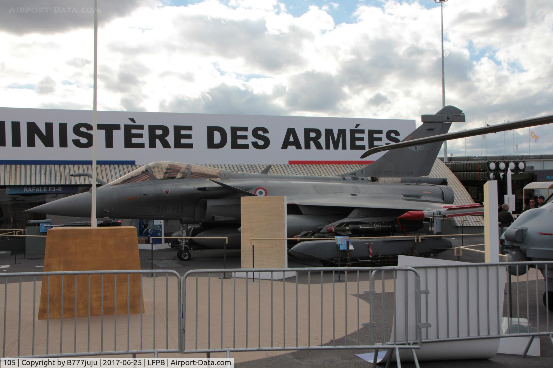 105, 2000 Dassault Rafale C C/N 105, on display at SIAE 2017