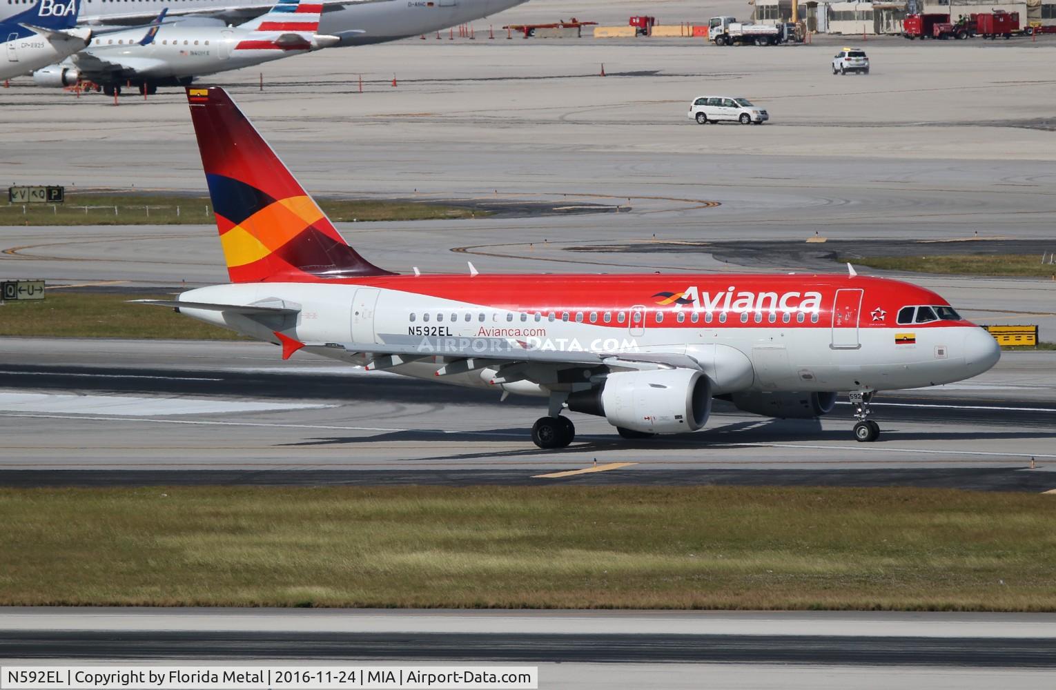 N592EL, 2004 Airbus A318-111 C/N 2358, Avianca