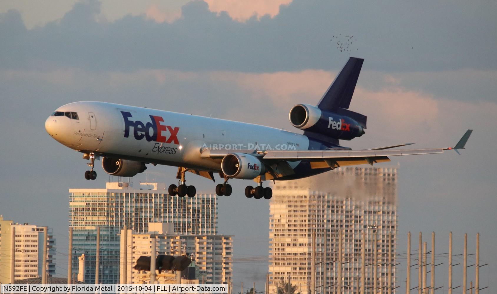 N592FE, 1992 McDonnell Douglas MD-11F C/N 48550, Fed Ex