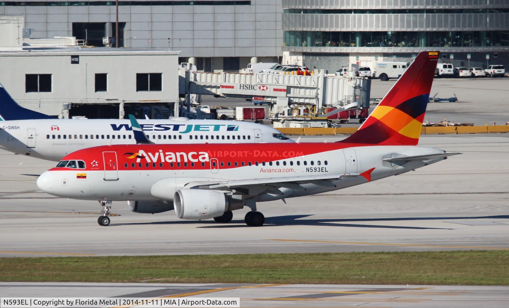N593EL, 2004 Airbus A318-111 C/N 2367, Avianca