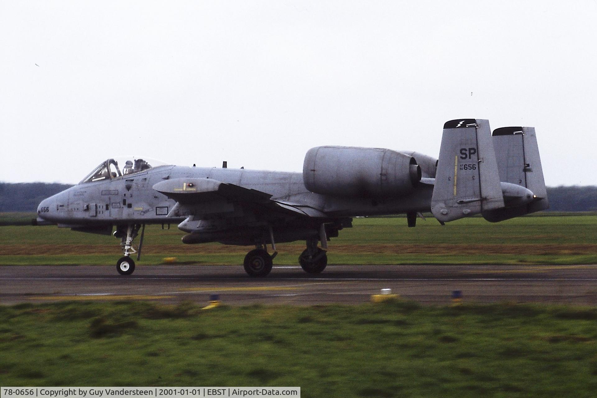 78-0656, Fairchild Republic A-10A Thunderbolt II C/N A10-0276, USAFE A-10 82656 taxi @ EBST Sep 1994