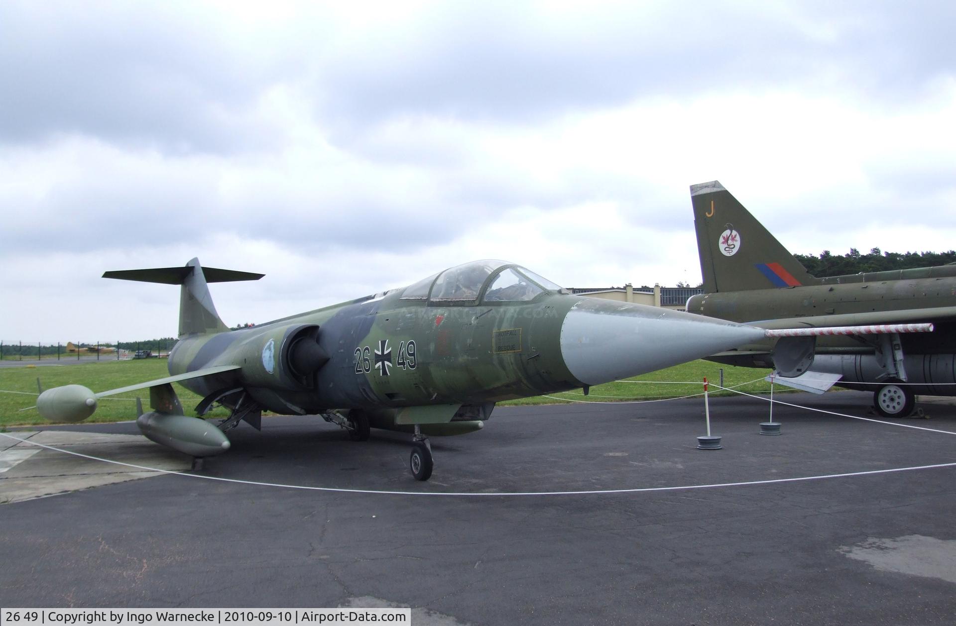 26 49, Lockheed F-104G Starfighter C/N 683-7309, Lockheed F-104G Starfighter at the Luftwaffenmuseum, Berlin-Gatow