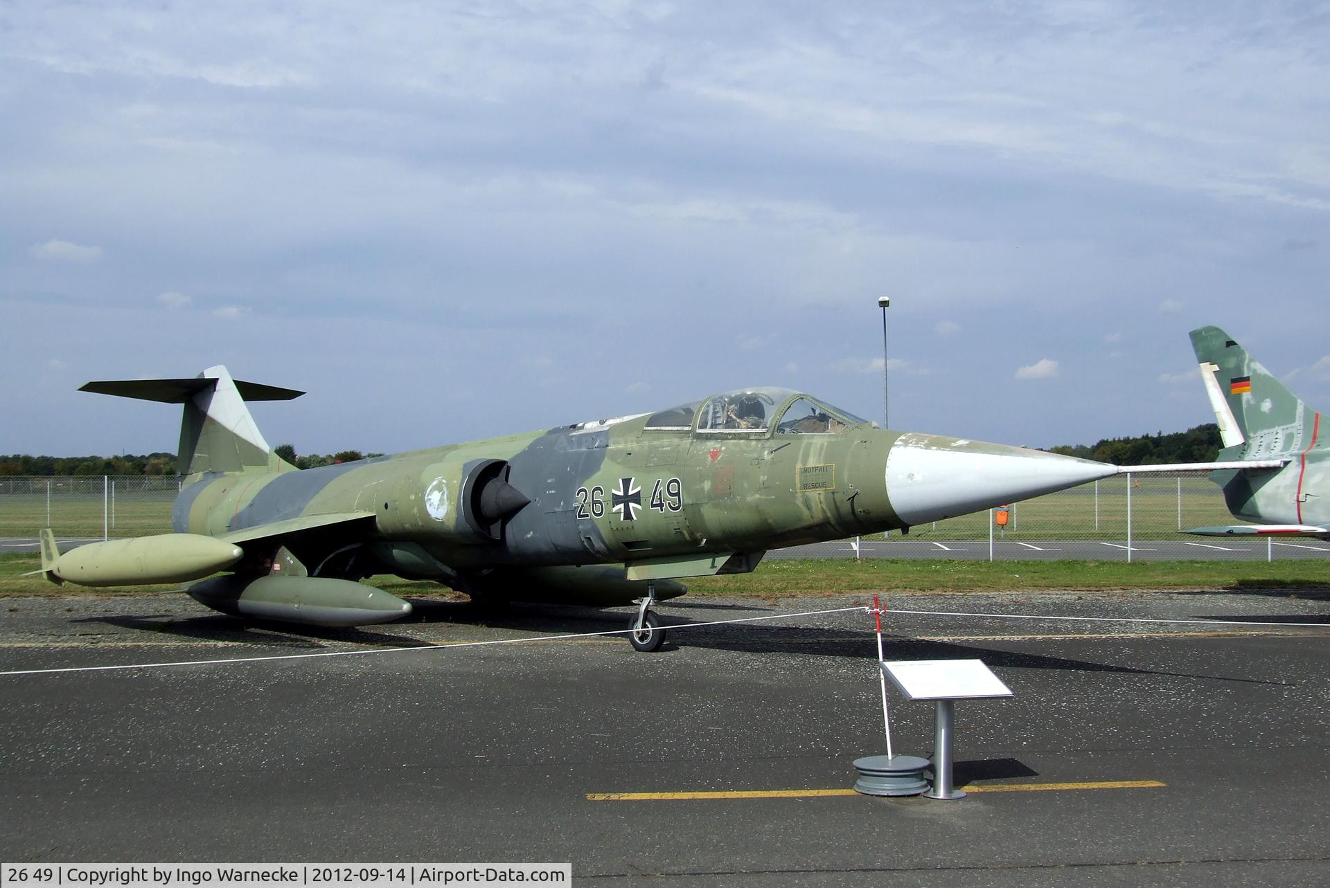 26 49, Lockheed F-104G Starfighter C/N 683-7309, Lockheed F-104G Starfighter at the Luftwaffenmuseum, Berlin-Gatow