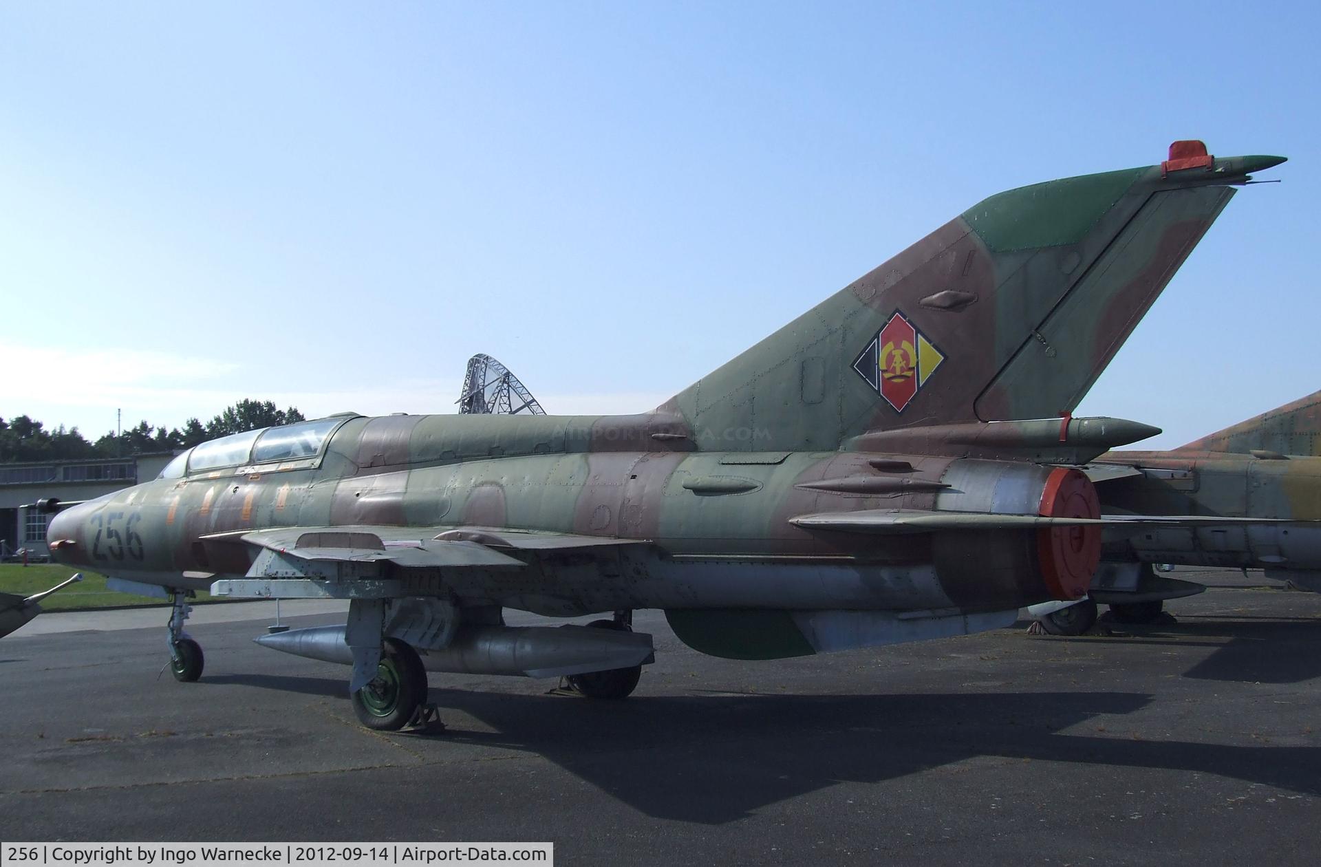 256, 1971 Mikoyan-Gurevich MiG-21UM C/N 02695156, Mikoyan i Gurevich MiG-21UM MONGOL-B at the Luftwaffenmuseum, Berlin-Gatow