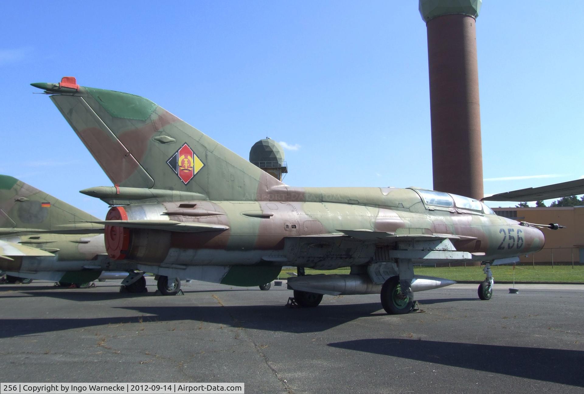 256, 1971 Mikoyan-Gurevich MiG-21UM C/N 02695156, Mikoyan i Gurevich MiG-21UM MONGOL-B at the Luftwaffenmuseum, Berlin-Gatow