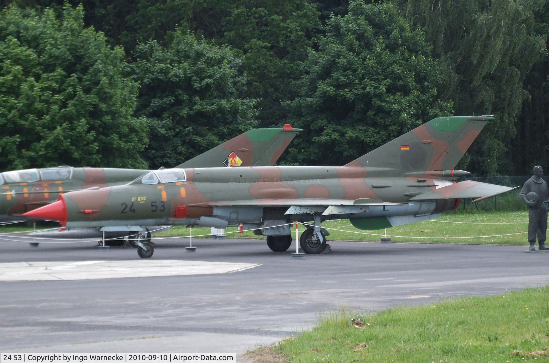 24 53, Mikoyan-Gurevich MiG-21Bis SAU C/N N75035841, Mikoyan i Gurevich MiG-21bis SAU FISHBED-N at the Luftwaffenmuseum, Berlin-Gatow