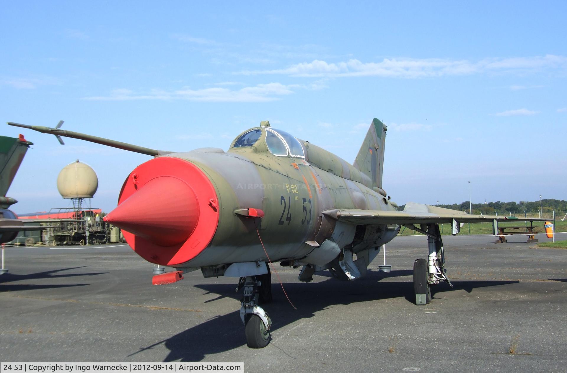 24 53, Mikoyan-Gurevich MiG-21Bis SAU C/N N75035841, Mikoyan i Gurevich MiG-21bis SAU FISHBED-N at the Luftwaffenmuseum, Berlin-Gatow