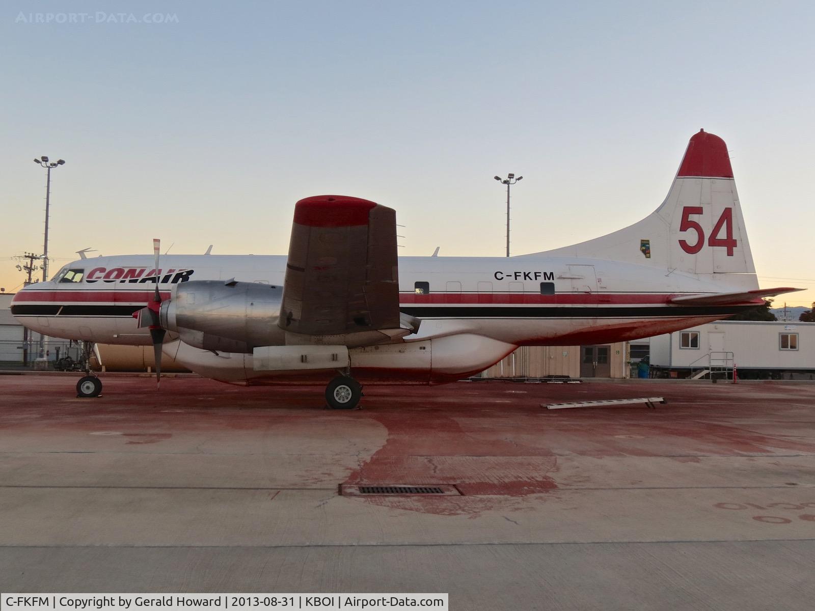 C-FKFM, 1953 Convair CV-580(AT) C/N 70, parked on the NIFC ramp.