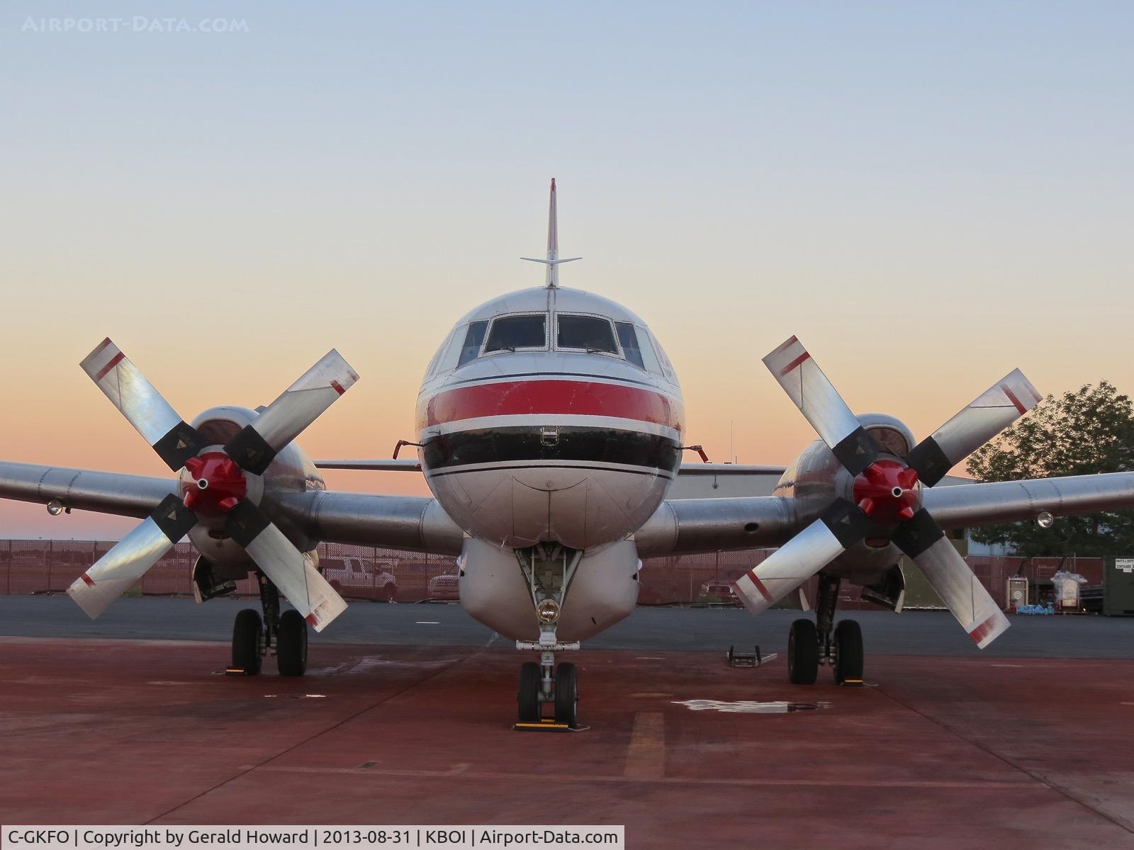 C-GKFO, 1953 Convair CV-580 C/N 78, Parked on the NIFC ramp at dawn.