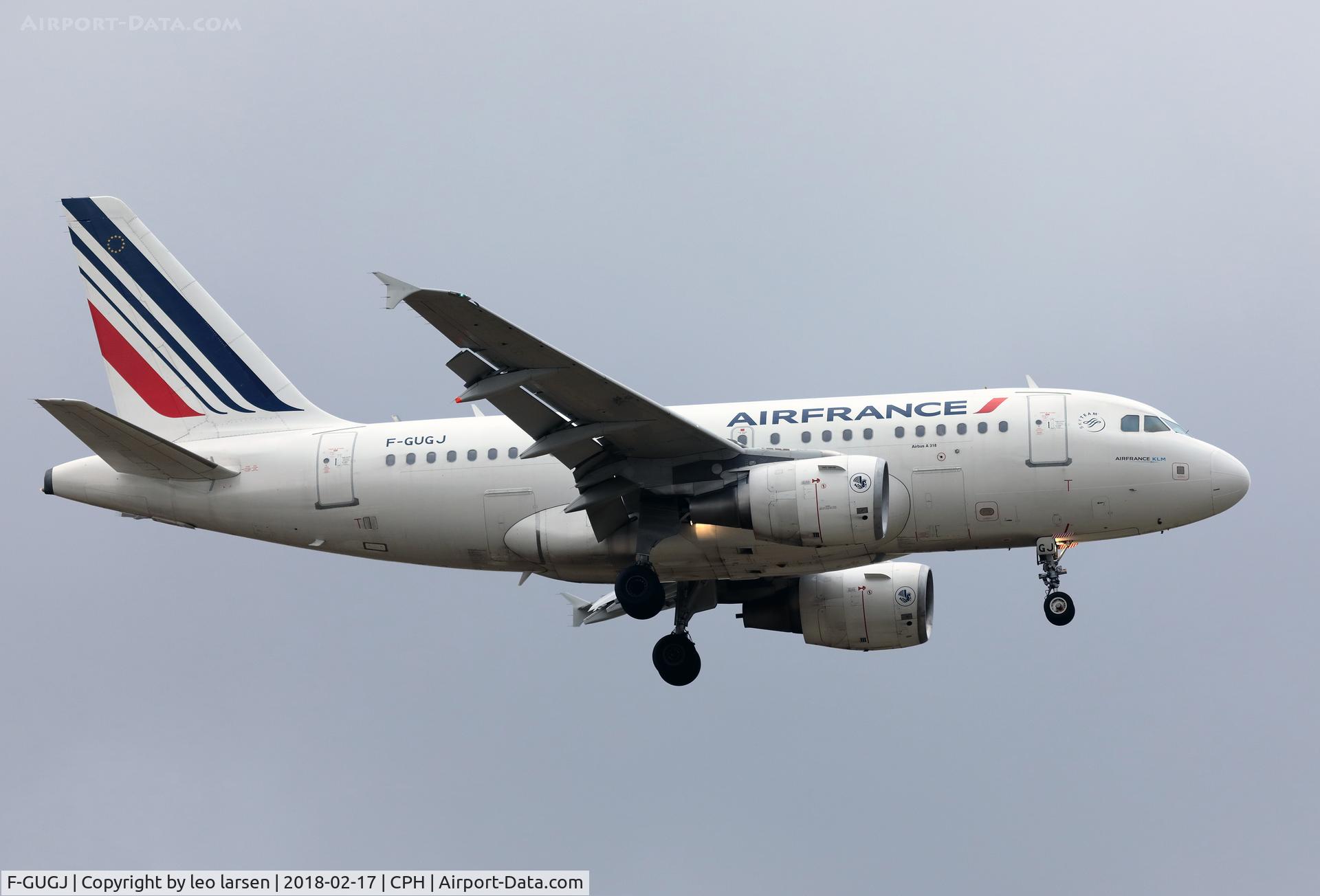 F-GUGJ, 2005 Airbus A318-111 C/N 2582, Copenhagen 17.2.2018