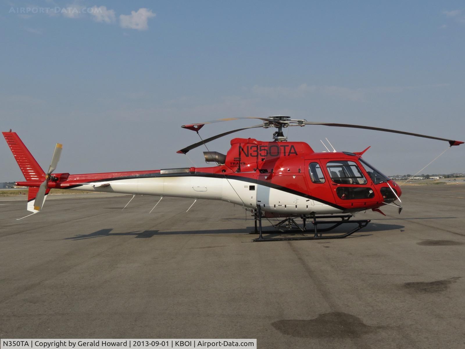 N350TA, Eurocopter AS-350B-3 Ecureuil Ecureuil C/N 3283, Parked on the north GA ramp.