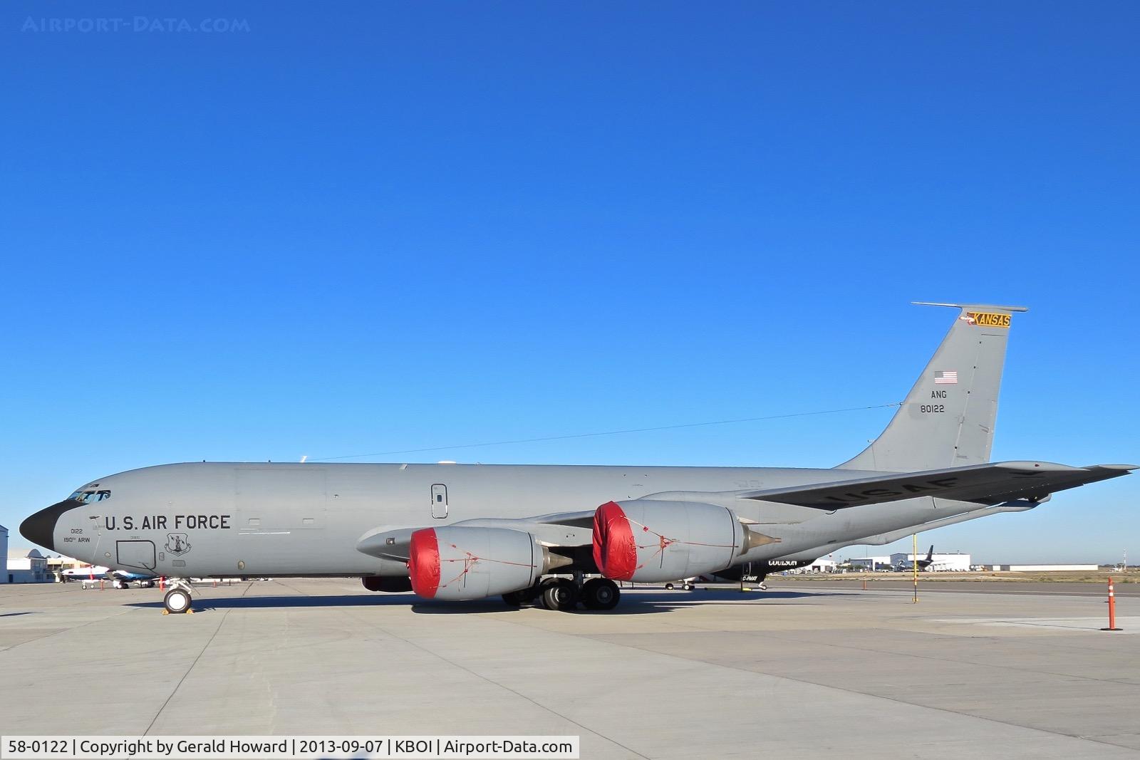 58-0122, 1958 Boeing KC-135R Stratotanker C/N 17867, 190th ARW, Kansas ANG.