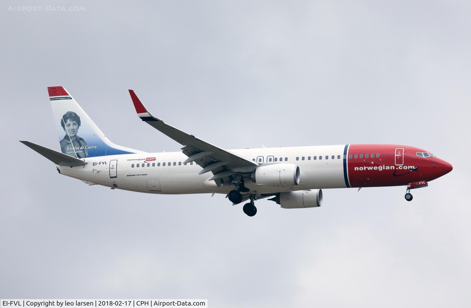 EI-FVL, 2017 Boeing 737-86N C/N 42084, Copenhagen 17.2.2018