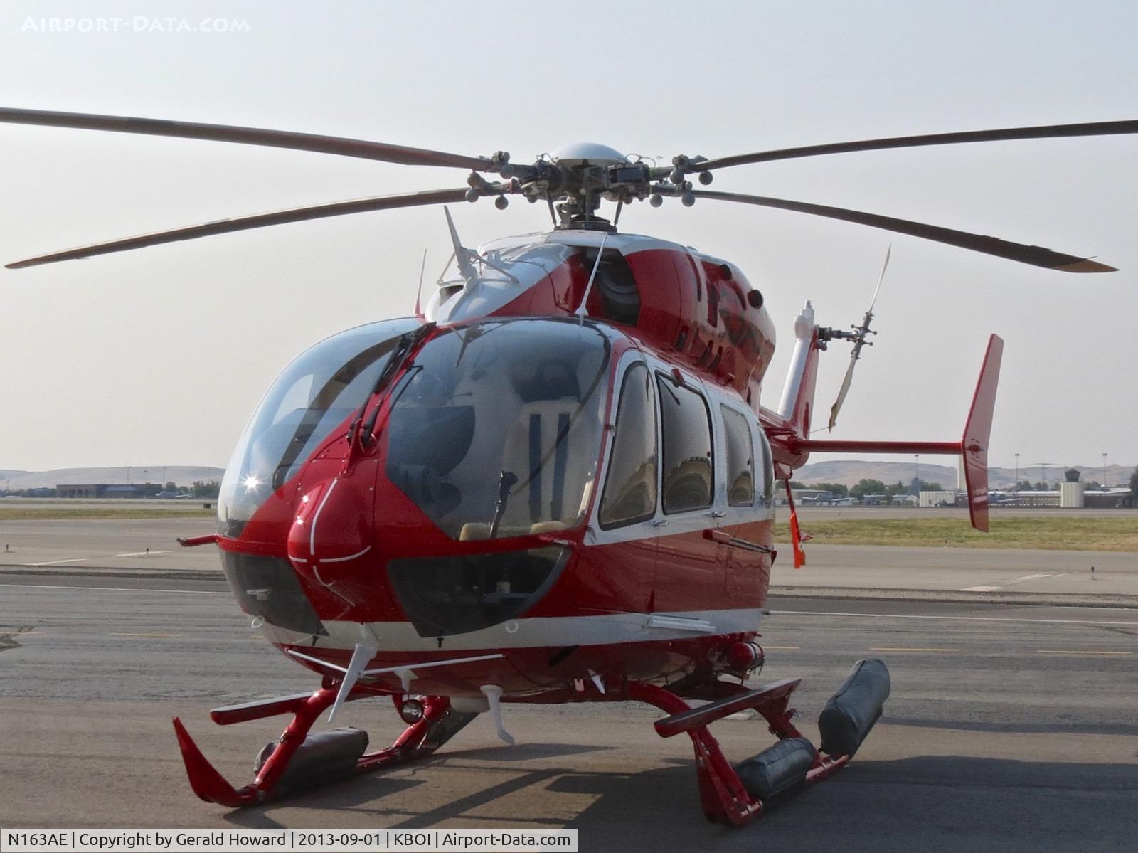 N163AE, 2013 Eurocopter EC145 C/N 9574, Parked on the north GA ramp.