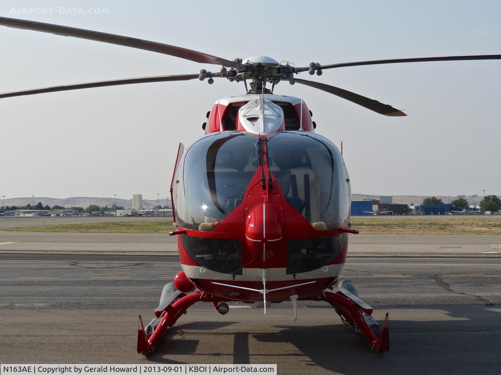 N163AE, 2013 Eurocopter EC145 C/N 9574, Parked on the north GA ramp.