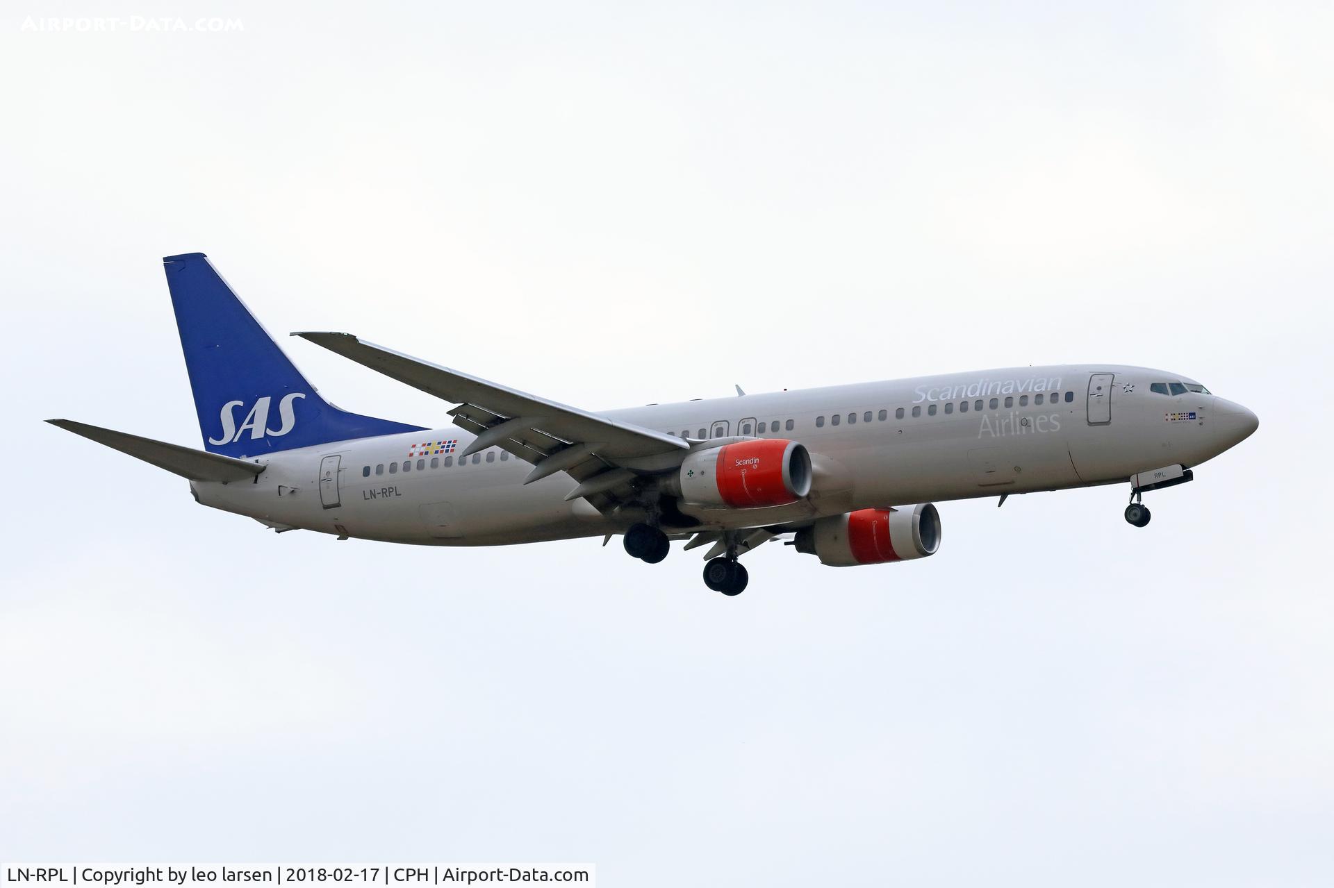 LN-RPL, 2000 Boeing 737-883 C/N 30469, Copenhagen 17.2.2018