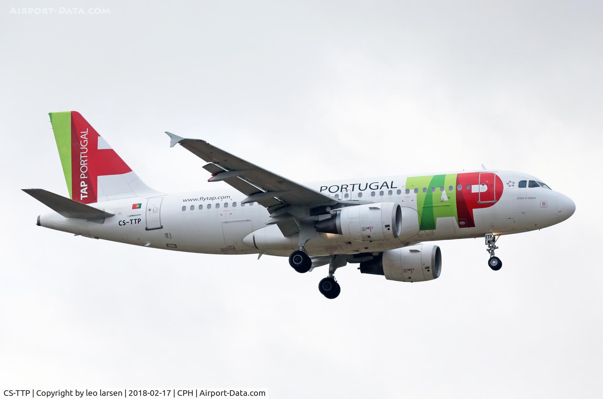 CS-TTP, 2000 Airbus A319-111 C/N 1165, Copenhagen 17.2.2018